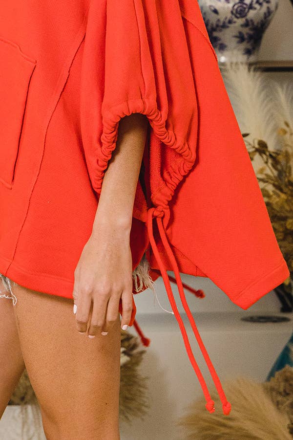 BUCKETLIST INC - Vente Tunique – femme - T2195 Haut uni surdimensionné à manches nouées et à lacets16