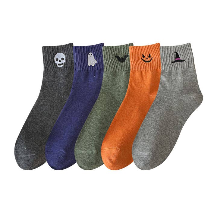 MKS America - Wholesale Socks - Women's - Halloween Embroidered Socks1