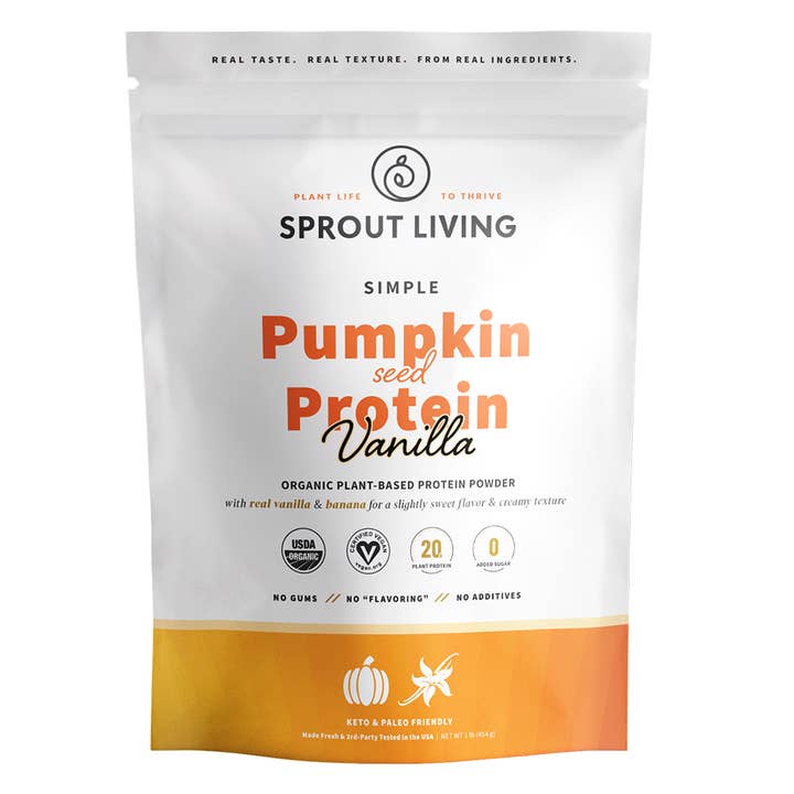 Sprout Living - Wholesale Protein/Superfood Powder - Simple Protein, Pumpkin Seed, Vanilla, 1lb6