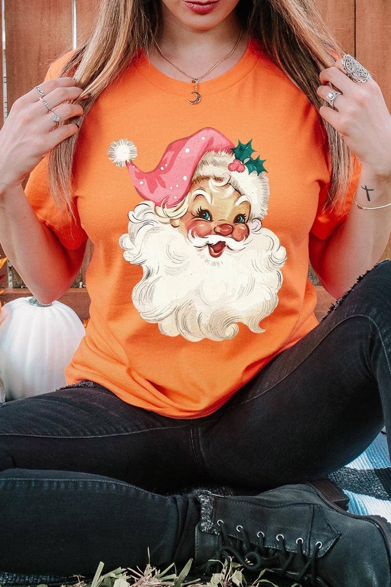 COLORBEAR – wholesale Grafisk T-shirt - Unisex – Retro Rosa Jultomtegrafisk T-shirt13