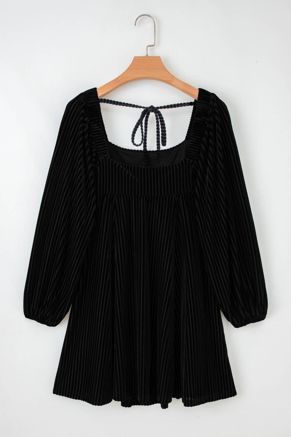 Lovesoft – Engroshandel Kjole - Dame – Bind Firkantet hals Velvet Babydoll Kjole19