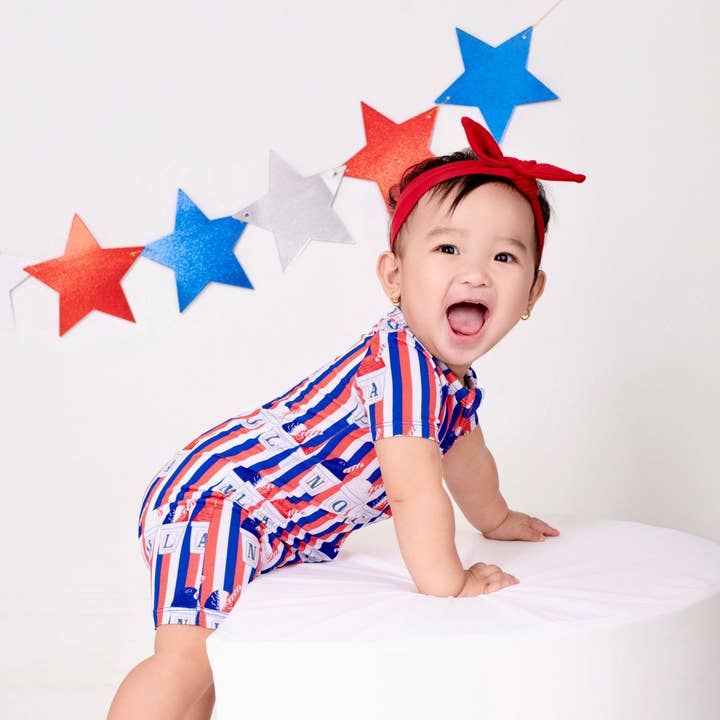 Red, White, and Sno-Balls Bamboo Shortie for wholesale by Pearls & Pelicans