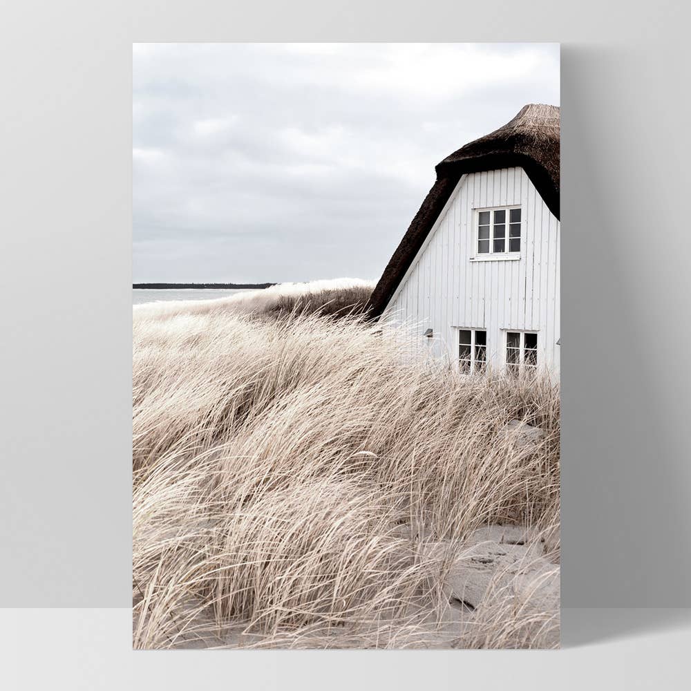 PRINT AND PROPER – wholesale Konsttryck – Coastal Boat House Barn Print. Nordic Beach Hut Väggaffisch0