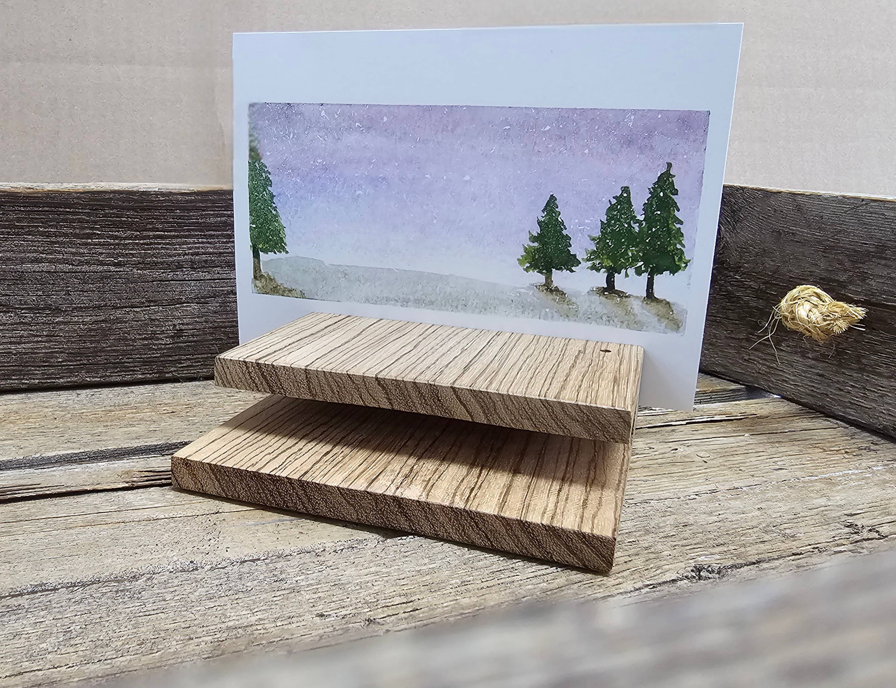 Survivors Alliance for Growth and Employment - Wholesale Art Print - Snowy Pines Watercolor Prints -Set of 2