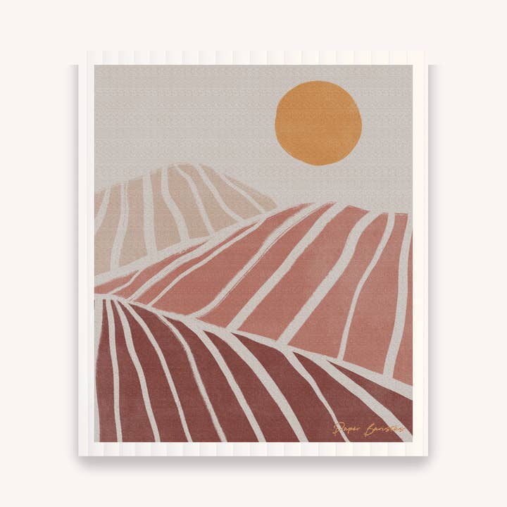 Paper Baristas – toalha de cozinha por atacado – Conjunto de 3 Panos de Pratos Suecos: Paisagem Line Combo2