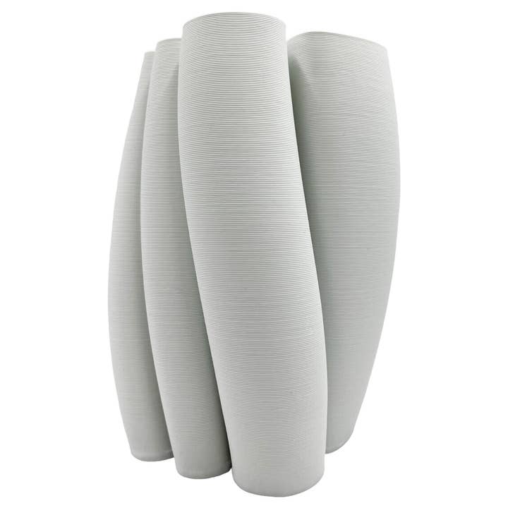 11" High Modern Ceramic Vase in White for wholesale by 2626 Designs