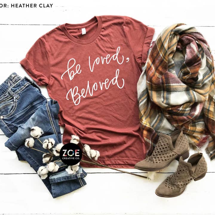 Be Loved Beloved T-Shirt Positivity Self Care Peace Tee for wholesale by Zoe Creative Co