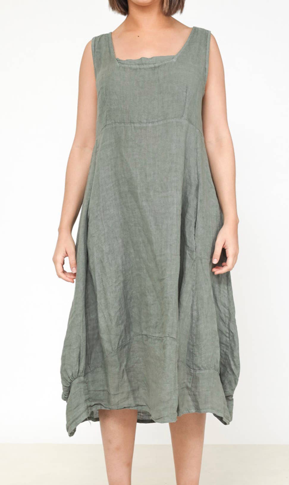 Happy look - Wholesale Dress - Women's - Sleeveless Linen Midi Dress 72073L8