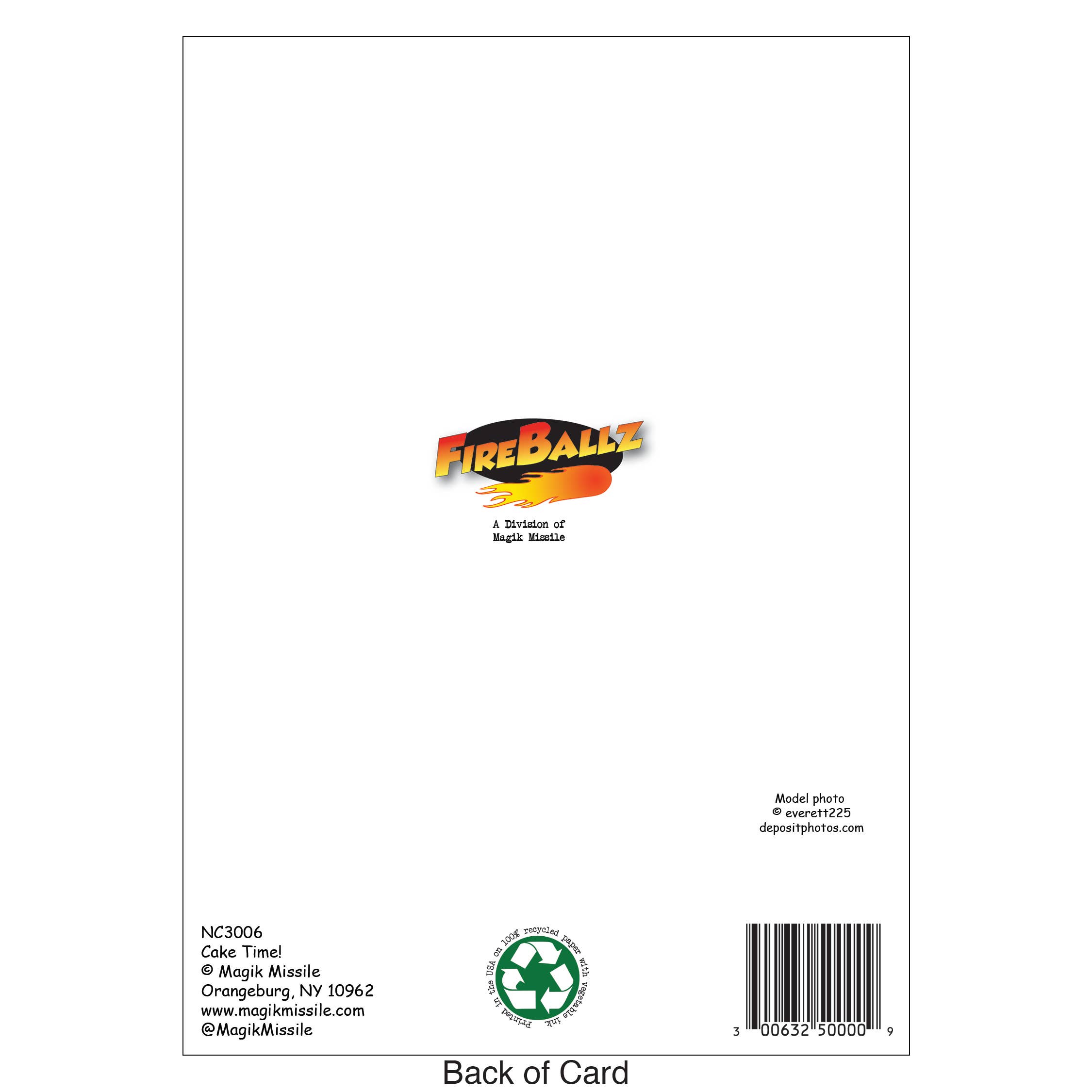 Magik Missile - Wholesale Birthday Card - "Cake Time" - Birthday Card1