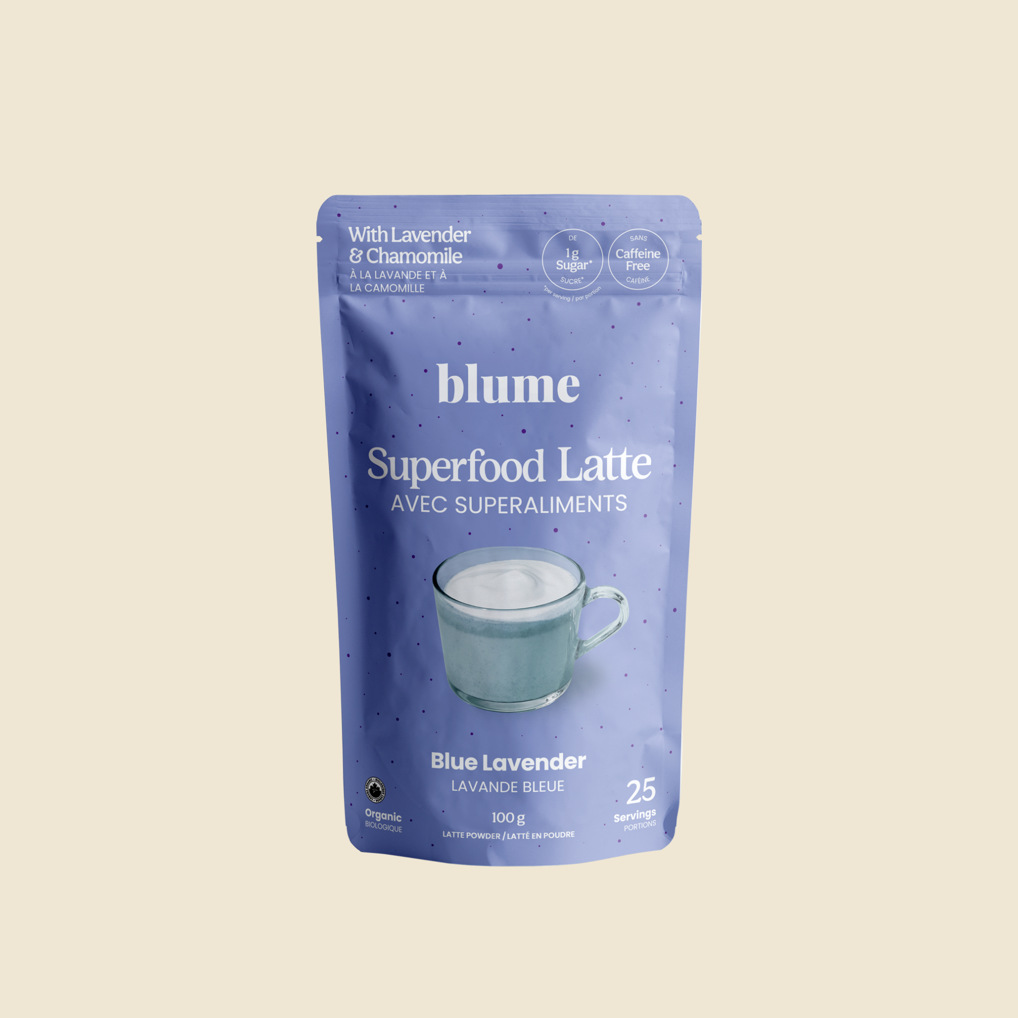 Blume - Wholesale Powdered Health Drink - Superfood Latte Powder, Blue Lavender1