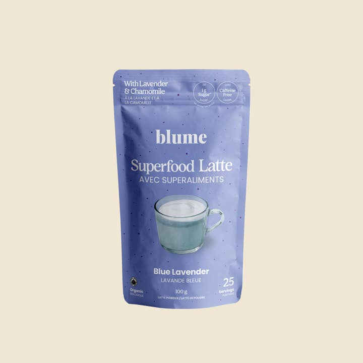 Blume - Wholesale Powdered Health Drink - Superfood Latte Powder, Blue Lavender1