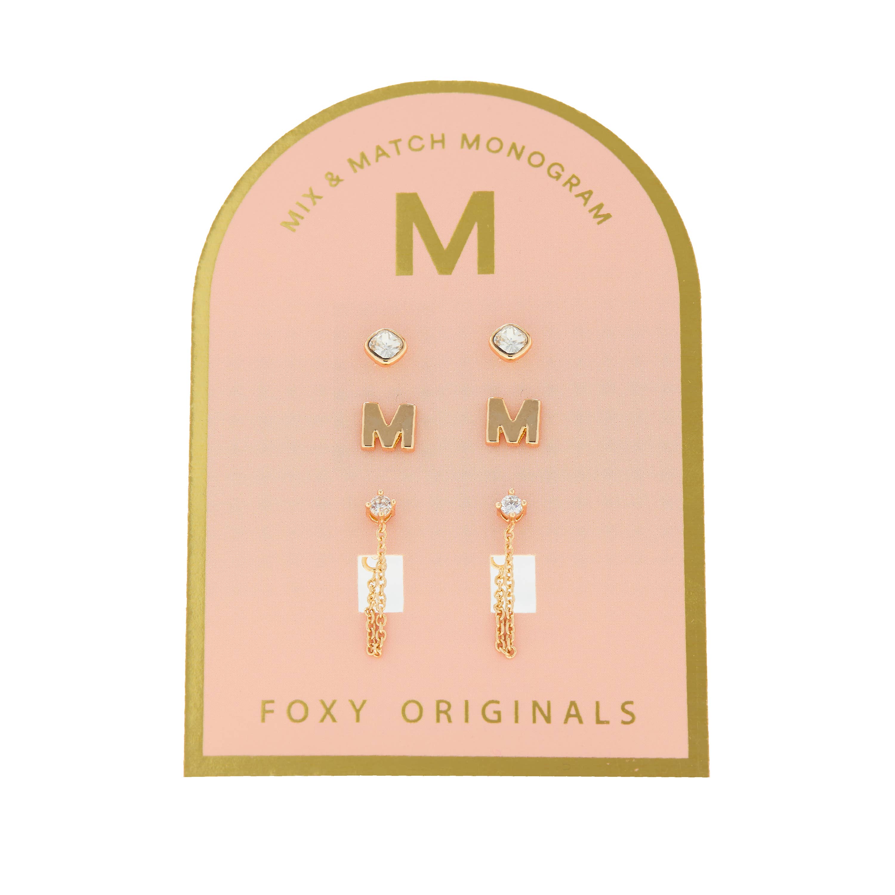 Foxy Originals - Wholesale Jewelry Set - Monogram Collection | Alphabet Mix & Match Earrings Pack15