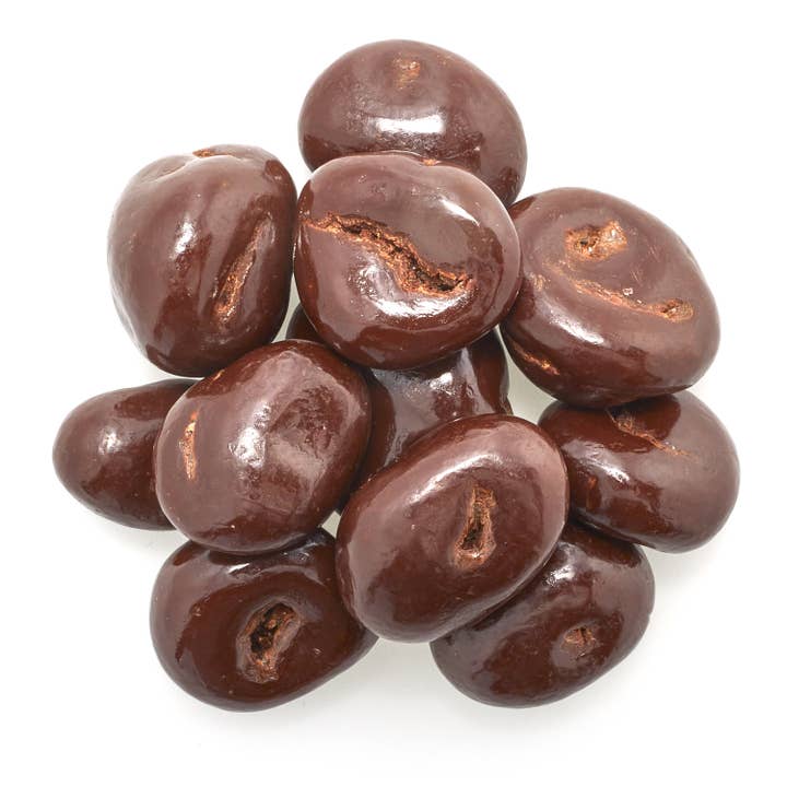 Cranberries enrobées de chocolat noir 60 %, chocolat, collation saine, fruits secs (26 lb) pour la vente par Tootsi Impex