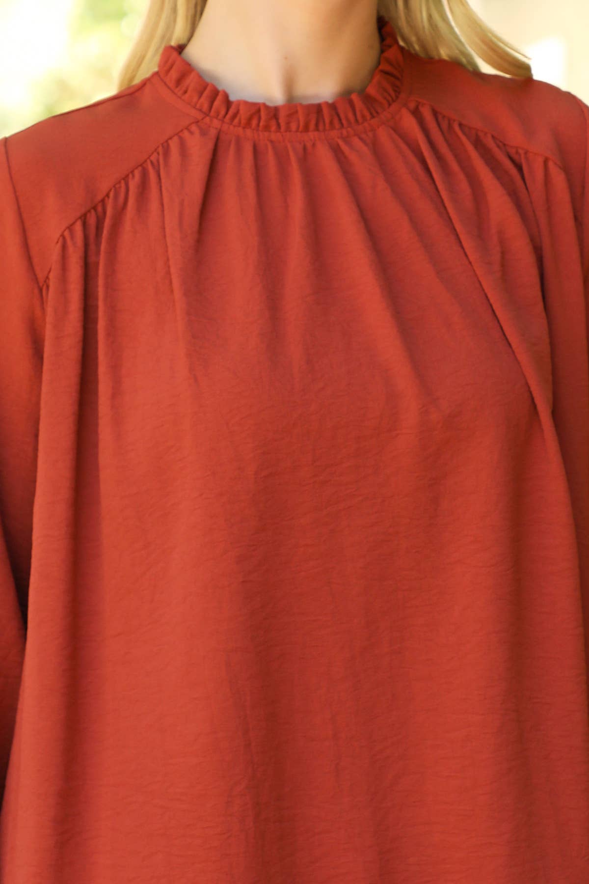 You & Me – Blusa - Mulher por atacado – YMT20087V-PUFF MANGA MESCLA TOP TECIDA DECOTE19