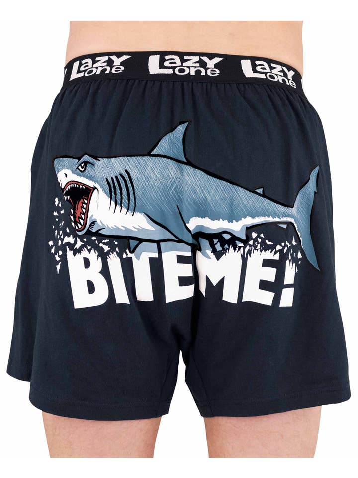 Lazy One - Wholesale Underwear - Men's - Bite Me Shark Boxer2