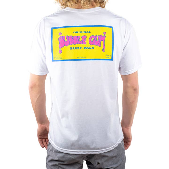 Original Throwback Logo T-Shirt for wholesale by Bubble Gum Surf Wax