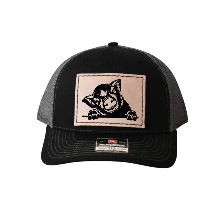 Prairie Buffalo - Wholesale Trucker Hat - Unisex - Trucker Hat - Piglet Leather Hat Patch7