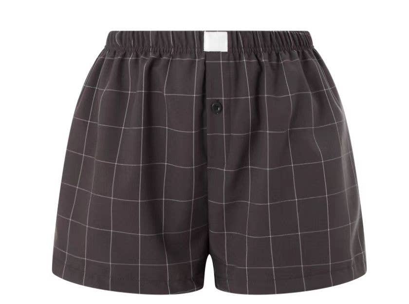 Lily Clothing - Wholesale Shorts - Women's - Retro plaid casual high-waisted loose shorts9