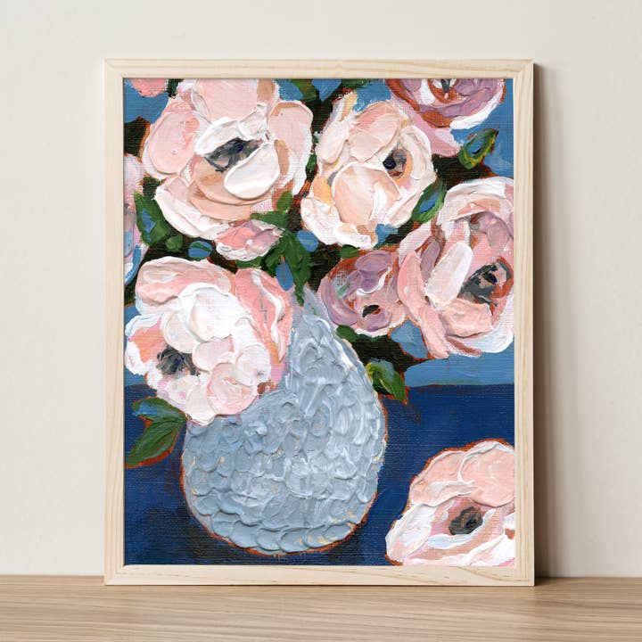 Garden Roses Art Print | Pink Floral Wall Decor for wholesale by Murray Designs