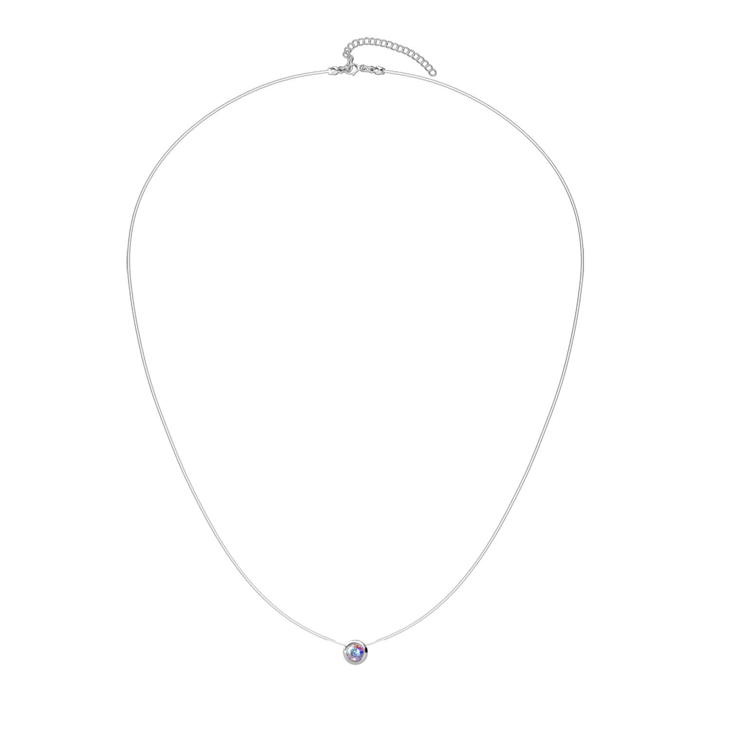 CARALI / MYC Paris - Wholesale Jewelry Set - 7 Invisible Moon Pendants - Silver and Multi7