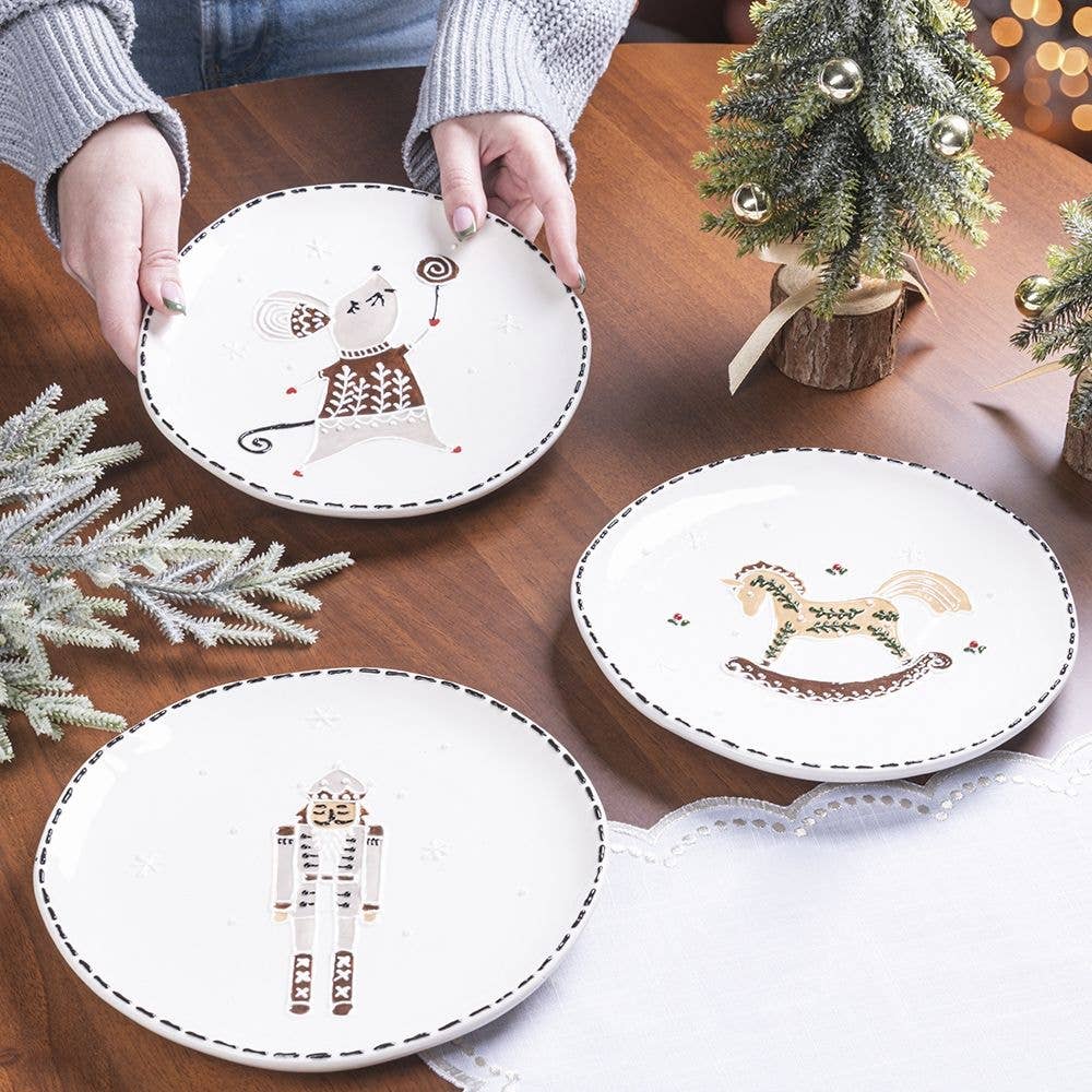 VdE Tivoli 1996 - Venta al por mayor Bandejas/platos/boles decorativos - XMAS PLATO CON RELIEVE 3SURT 20,5 CM1