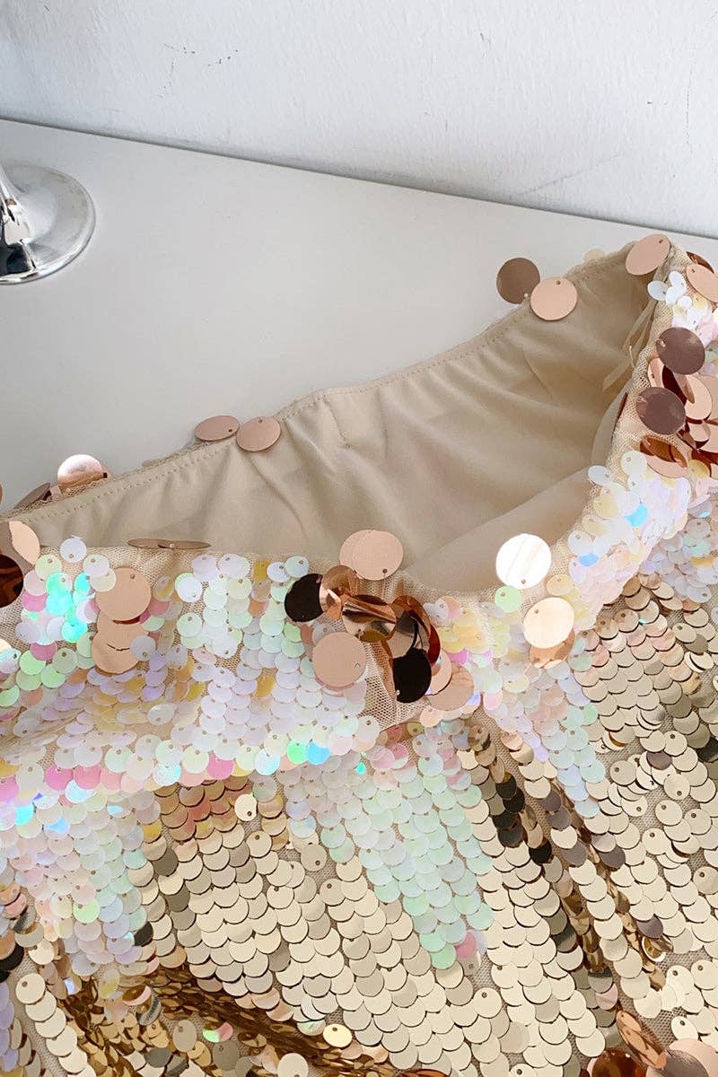 Mccolin - Wholesale Skirt - Women's - Sequin Night-Out Mini Skirt2