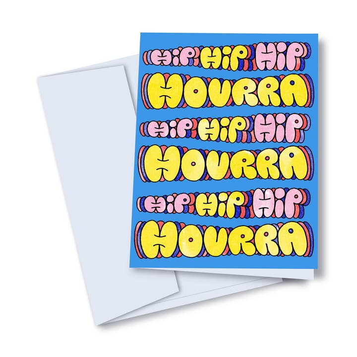 Carte de souhaits - Hip hip hip hourra for wholesale by Studio Toute