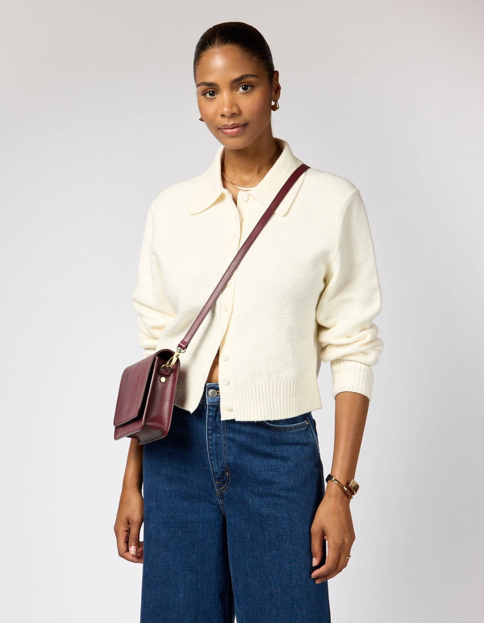 O My Bag - Wholesale Crossbody Bag - Women's - Audrey Mini - Dark Cherry Classic Leather7