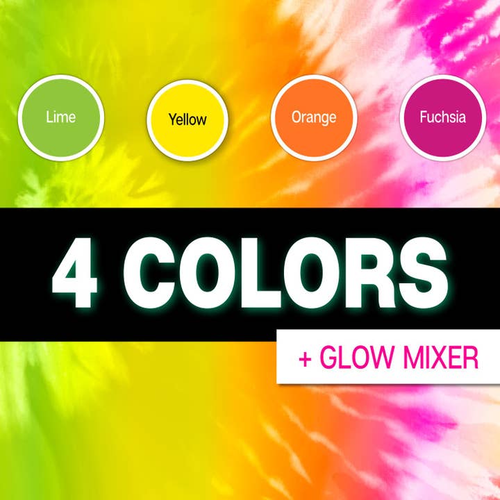 Tulip - Wholesale DIY Craft Kit - Tulip Glow-in-the-Dark 4-Color Tie-Dye Kit