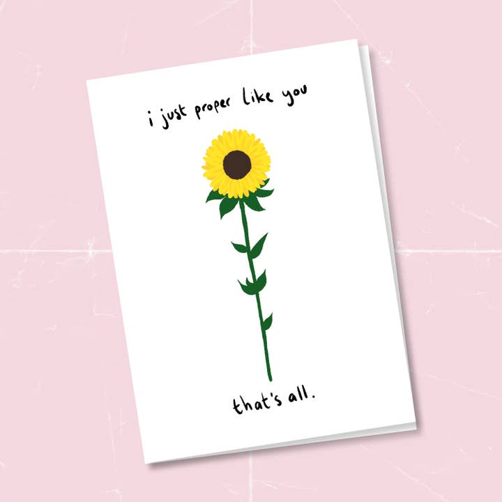 Von Sunflower Courteeners inspirierte Jubiläumskarte für den Großhandel von ArtyBurgers