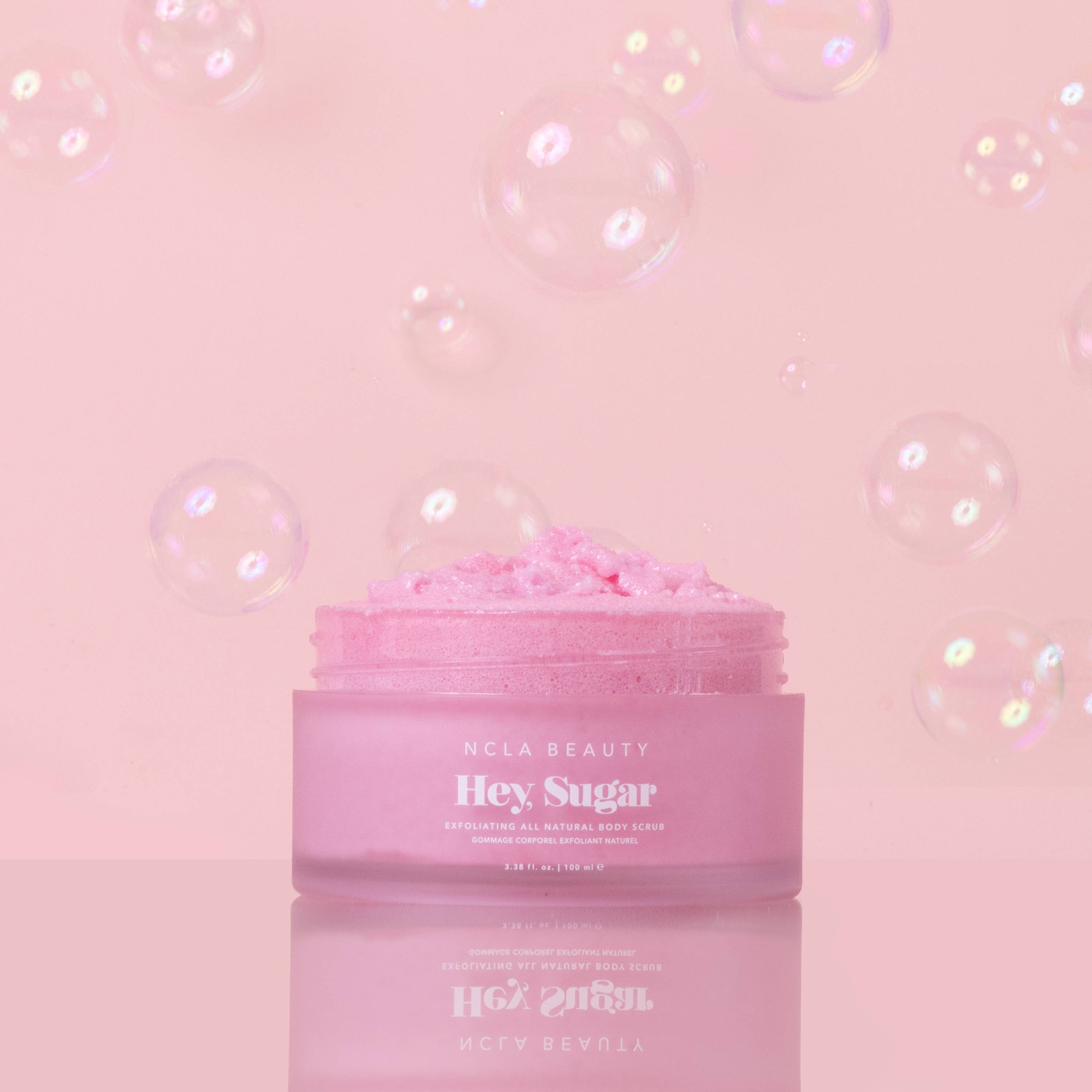 NCLA Beauty – Engroshandel Bodyscrub/eksfolierende produkt – Hey Sugar kropsskrub - Pink Champagne opdagelsesstørrelse 100 ml
