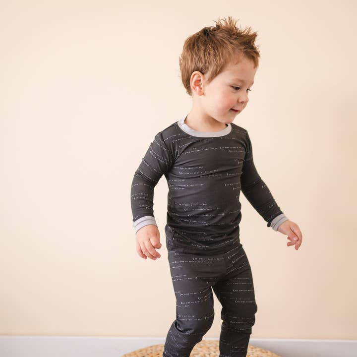 Will & Charlie Shop - Wholesale Sleepwear Set - Kids - Love You To The Moon Bamboo 2-Piece Set Toddler Pajamas1