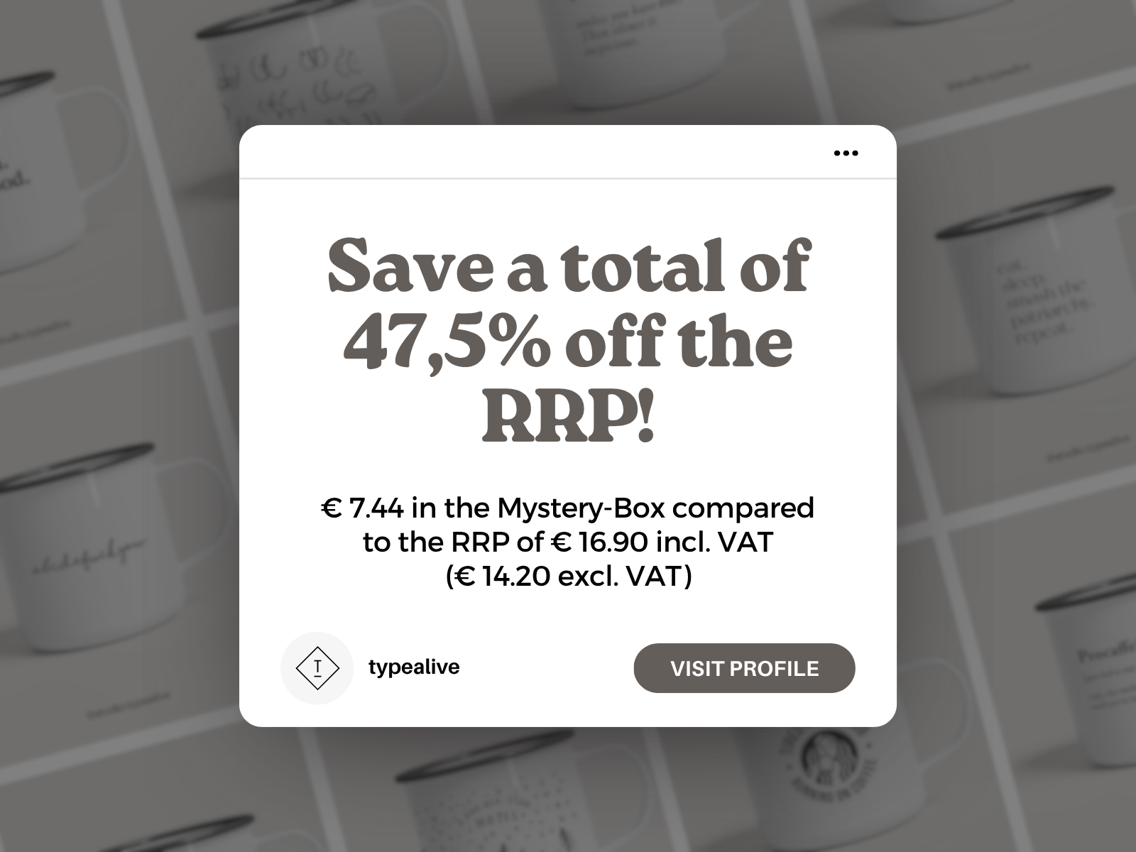 typealive - Wholesale Coffee Mug - Mystery Box / 10 enamel mugs3