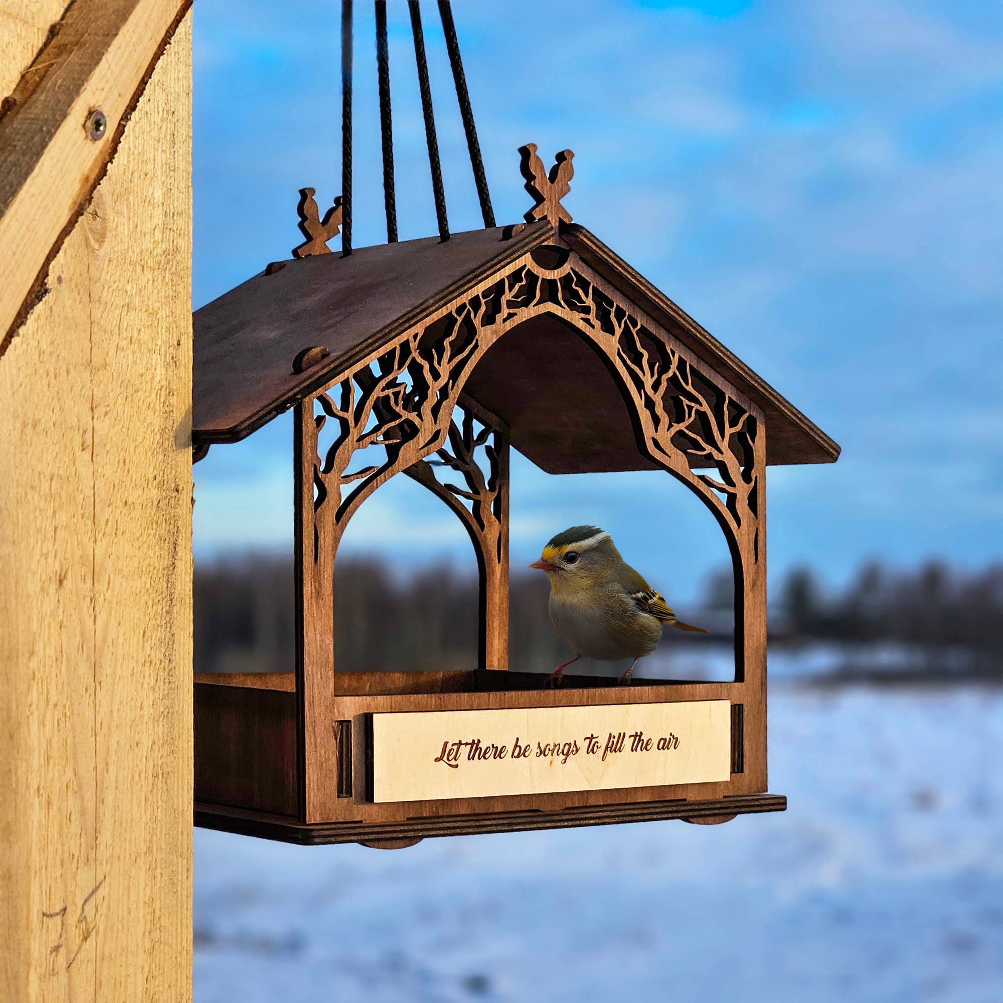 PromiDesign - Wholesale Bird Feeder - Handmade Wooden Bird Feeder, Outdoor Garden & Patio Decor8