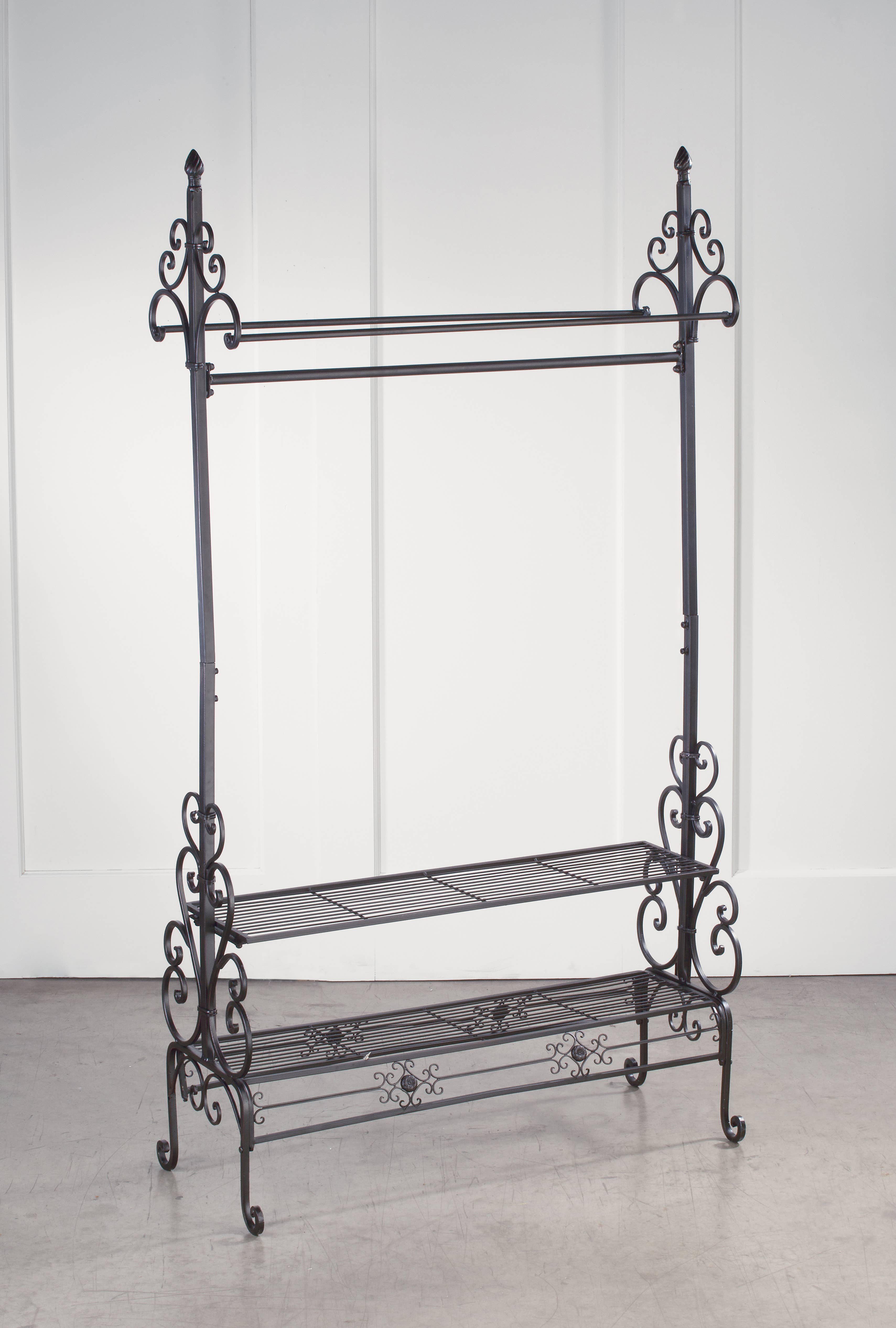 Brown Metal Garment Floor Rack for wholesale on Faire3