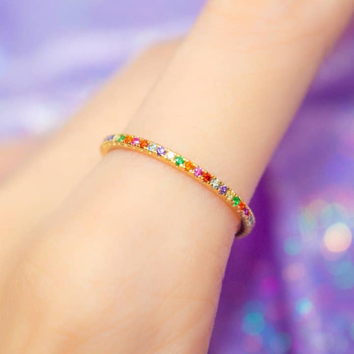 Anel de Linha Arco-Íris por atacado de MiniDes