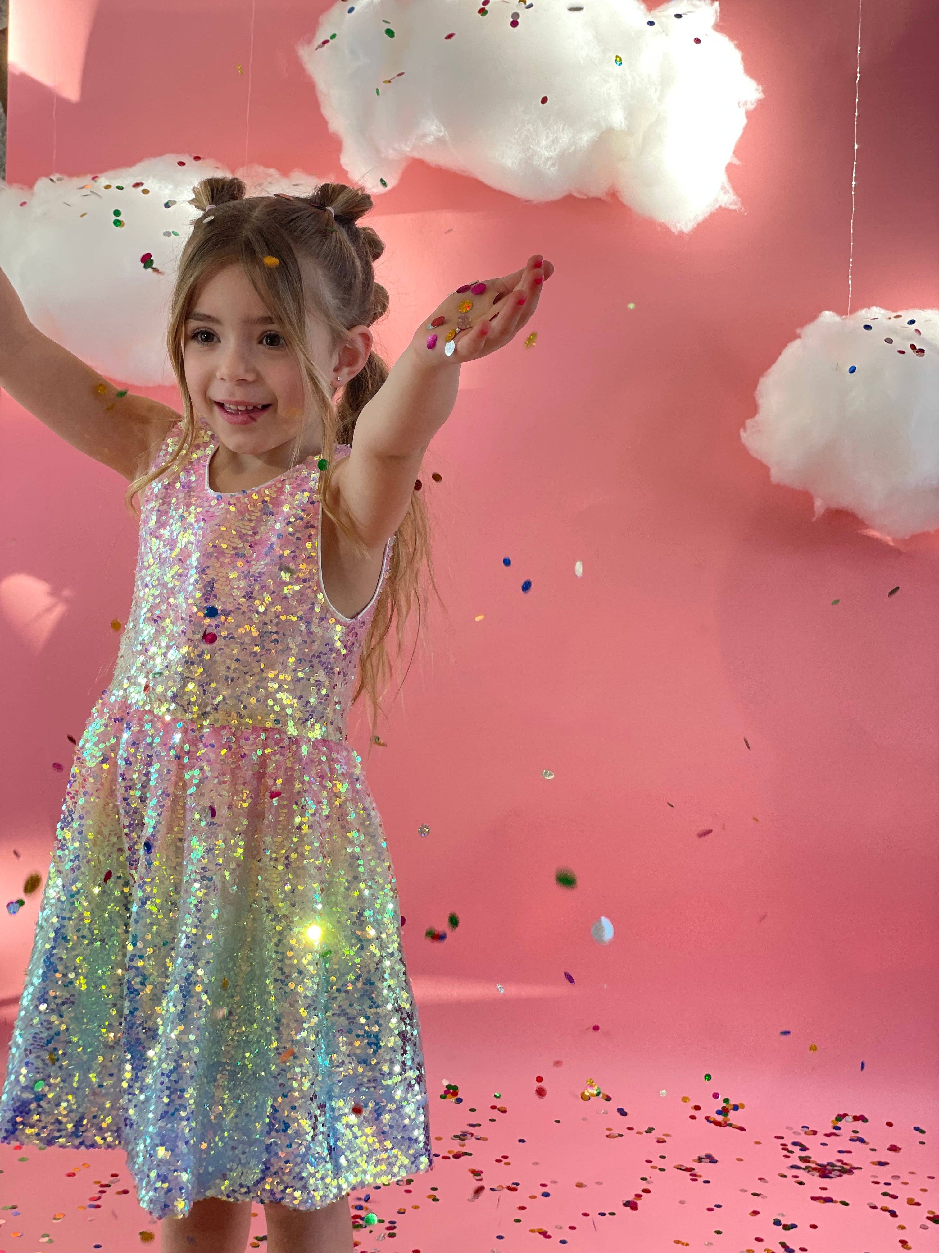Ellie and Mila - Vente Robe – enfant - Robe pailletée dégradée11