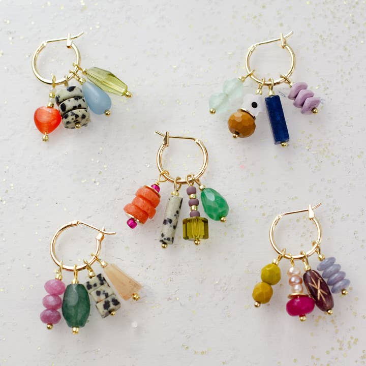 Jill Makes - Wholesale Dangle Earrings - Rhea Mix and Match Charm Earrings