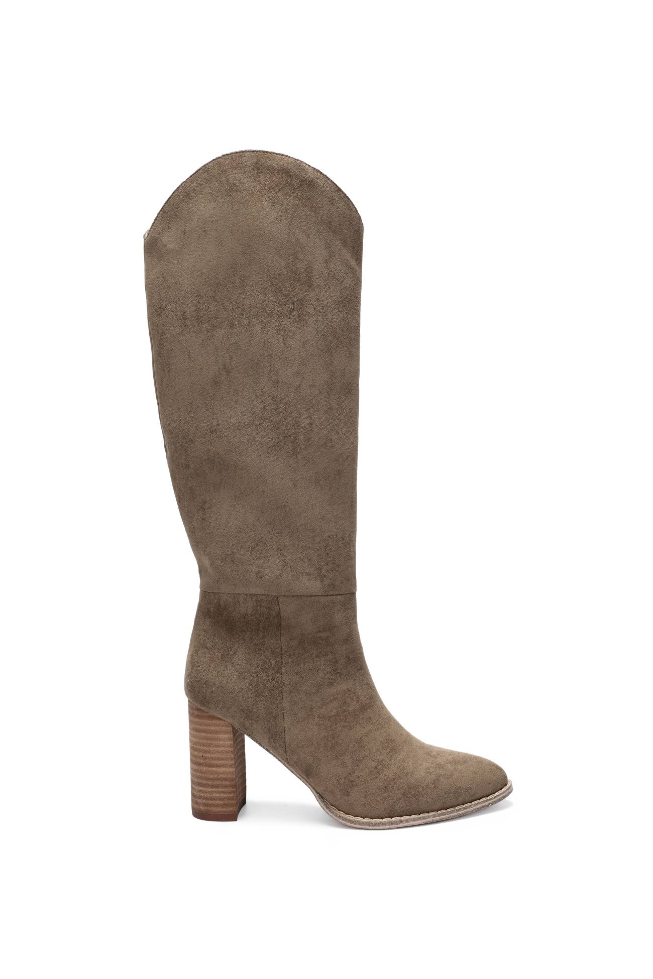 Oliccui - Wholesale Boots - Women's - TALL BLOCK HEEL FAUX SUEDE BOOTS1