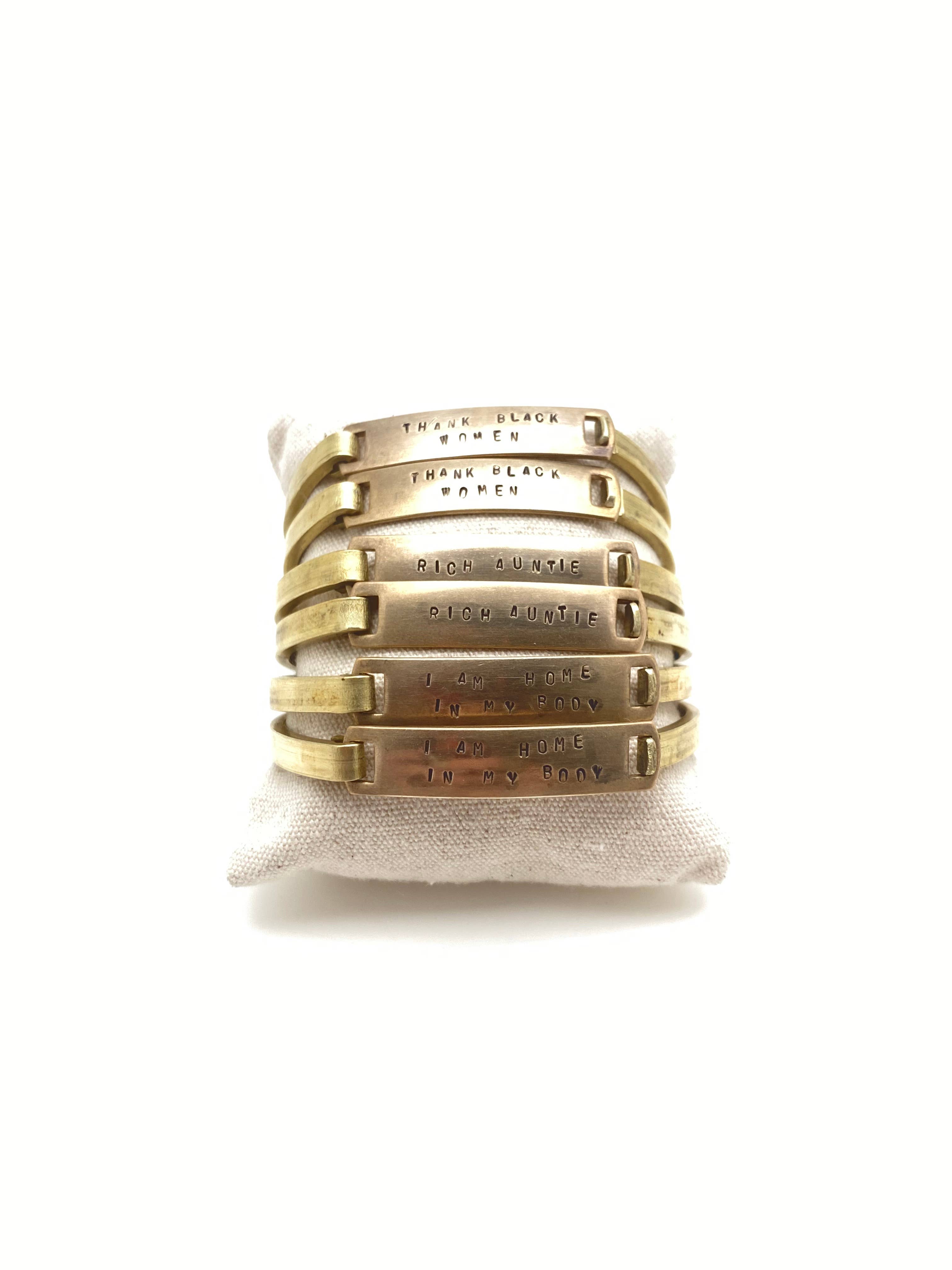 Stone Cooper - Wholesale Cuff Bracelet - Custom Expression Stamped Clip-Cuff Brass Bracelet8