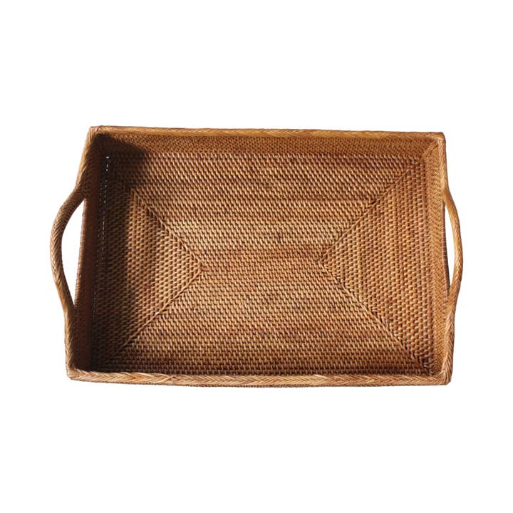 The Artisan and Company - Venta al por mayor Bandeja de servir - Bandeja rectangular de ratán para servir