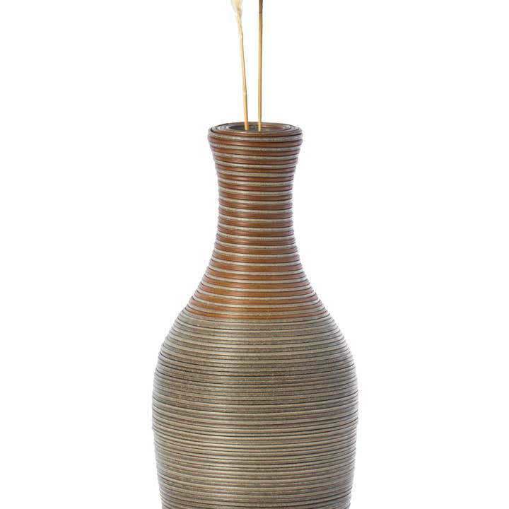 27 Inch Tall Artificial Rattan Tabletop Centerpiece Vase for wholesale by Quickway Imports