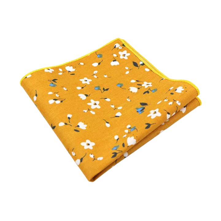 Ember Ringblomma Gul Blommig Ficka Fyrkant för wholesale av Tie Mood