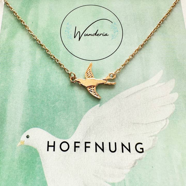 silver Hope necklace dove chain fashion jewellery encouragement gold for wholesale on Faire2