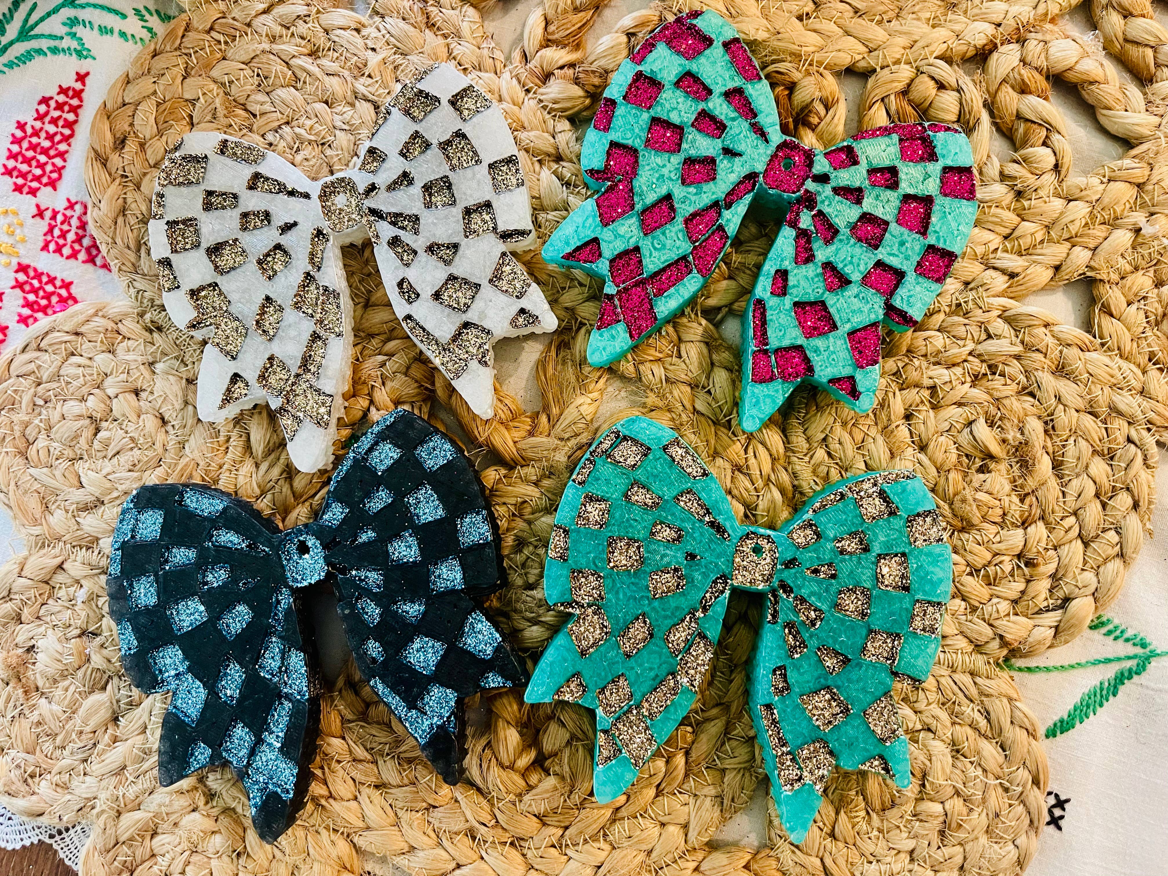 Stay Fresh’ies Air Fresheners - Wholesale Luchtverfrisser voor in de auto - Uniseks - Checkered Bow Car Freshie4