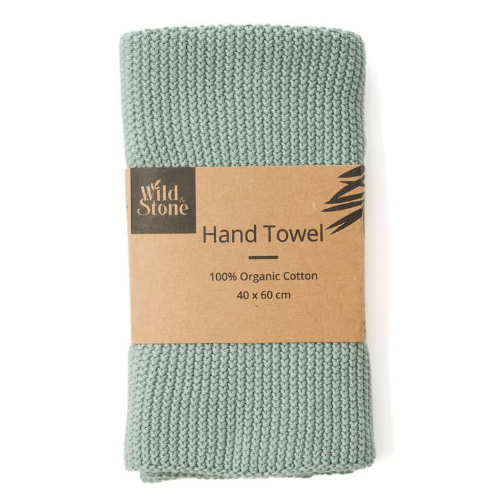 Wild and Stone - Wholesale Hand Towel - Hand Towels - 100% Organic Cotton - Moss Green