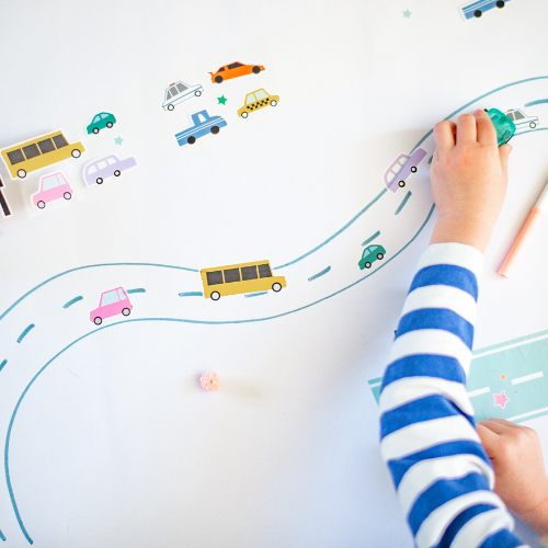 MagicPlaybook – Engroshandel Klistermærke - Børn og baby – Transport Washi-klistermærker - 200+ køretøjer til håndværk og dekoration3