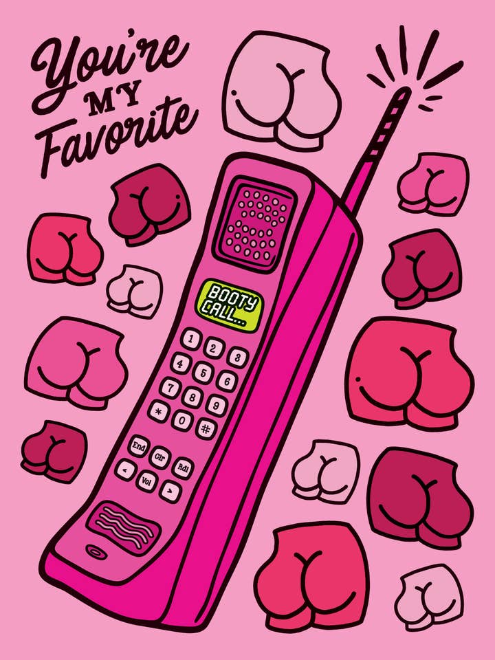 Booty Call Card for wholesale by Pinky Weber