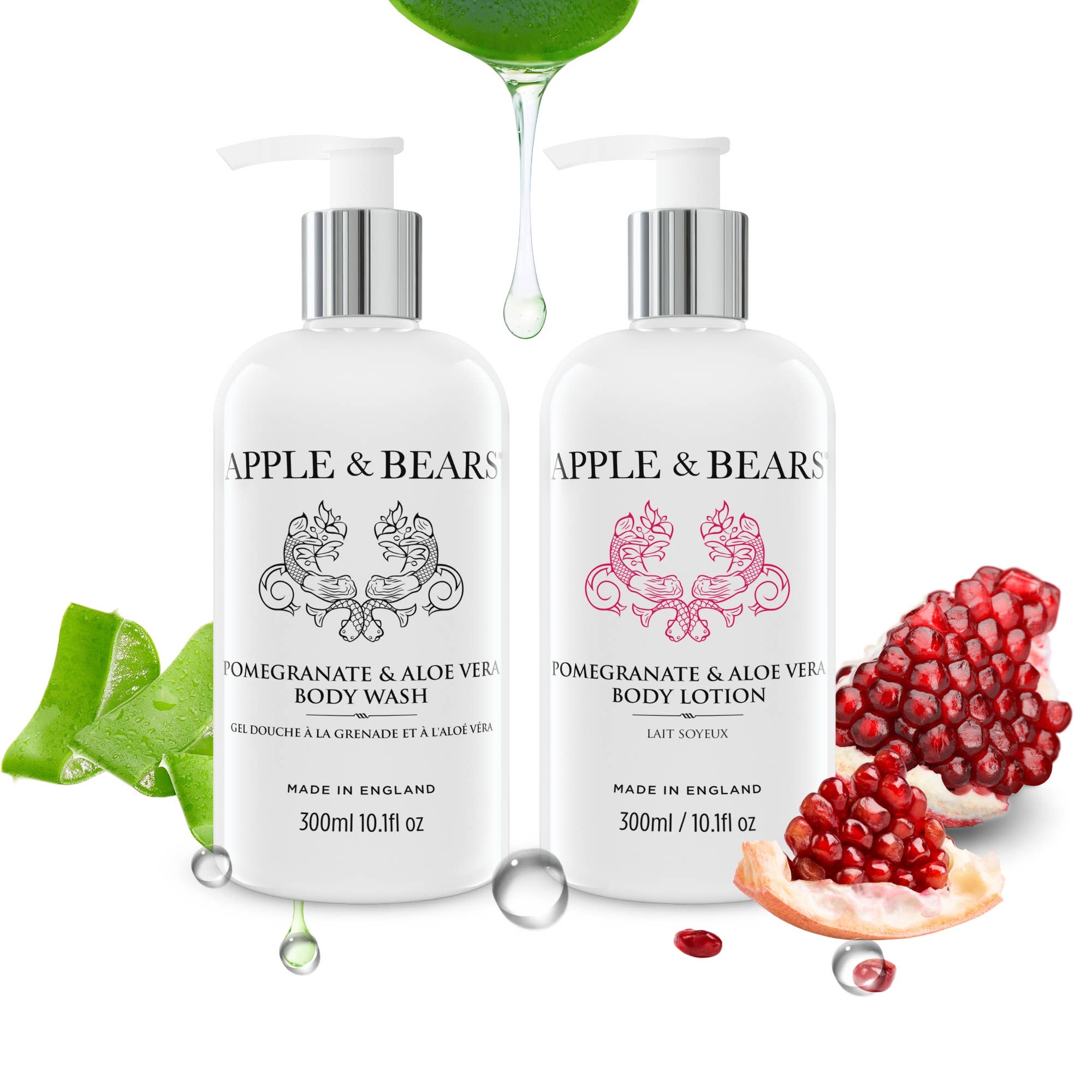 APPLE & BEARS - Vente Set de bain et corps - Coffret cadeau luxe grenade et aloe vera3