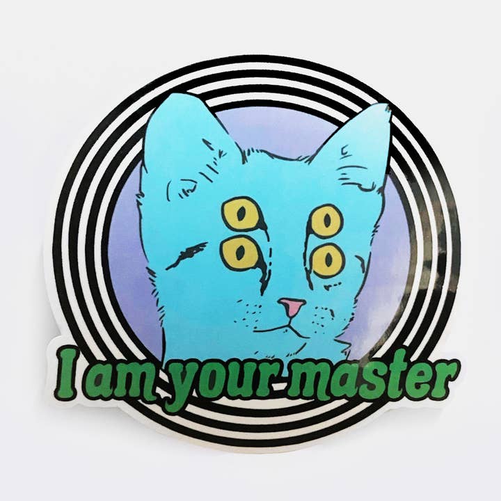 Hypnotic I'm Your Master Cat Decal Decal Sticker for wholesale by Espi Lane